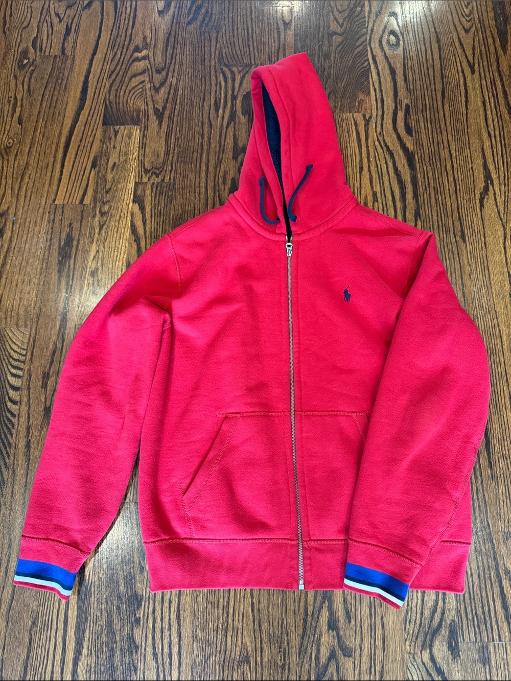 Ralph Lauren Navy Fleece with Red and White Trim
